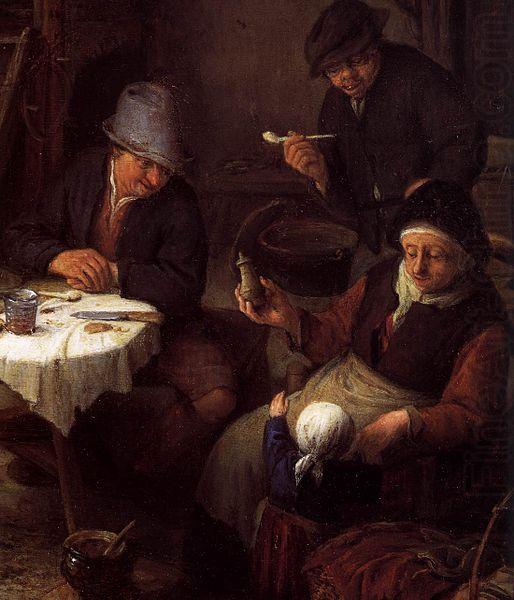 Adriaen van ostade Peasant Family in a Cottage Interior oil painting picture